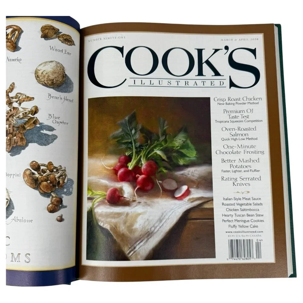 Cooks Illustrated 2008 Annual Cookbook Hardcover Bound Volume‎ Complete Year